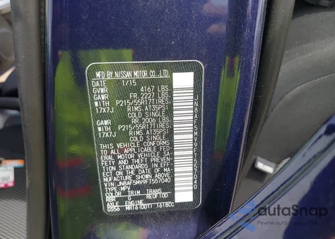 2015 Nissan Juke S из США, поврежденный, VIN JN8AF5MV9FT557040